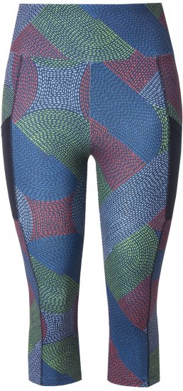 Ulla Popken Quick Dry Cropped Geometric Print Leggings Grey - Jeans & Bukser i Store Størrelser – Plus Size - Jeans og bukser, EU 42-70