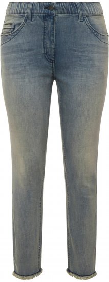 Ulla Popken Fringed Hem Sarah Jeans Blue - Jeans & Bukser i Store Størrelser – Plus Size - Jeans og bukser, EU 42-70