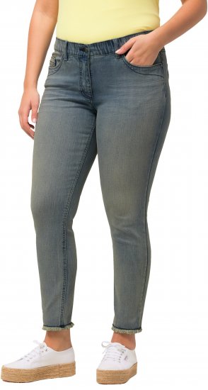 Ulla Popken Fringed Hem Sarah Jeans Blue - Jeans & Bukser i Store Størrelser – Plus Size - Jeans og bukser, EU 42-70