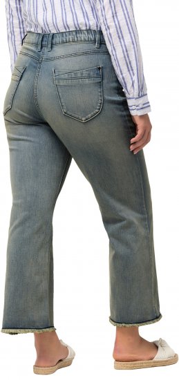 Ulla Popken Fringed Leg Mandy Jeans Blue - Jeans & Bukser i Store Størrelser – Plus Size - 