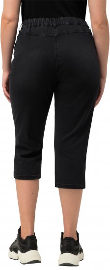 Ulla Popken Sienna Stretch Denim Capris Black - Jeans & Bukser i Store Størrelser – Plus Size - Jeans og bukser, EU 42-70