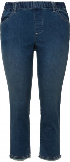 Ulla Popken Cropped Narrow Leg Jeans Blue Denim - Jeans & Bukser i Store Størrelser – Plus Size - Jeans og bukser, EU 42-70