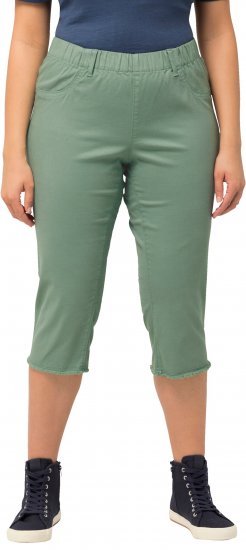 Ulla Popken Stretch Fit Raw Hem Moss Green - Jeans & Bukser i Store Størrelser – Plus Size - Jeans og bukser, EU 42-70