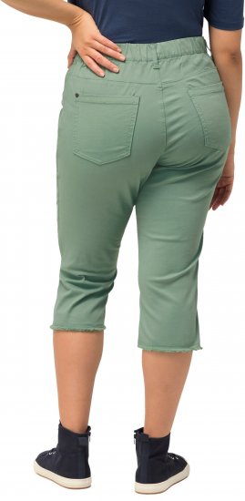 Ulla Popken Stretch Fit Raw Hem Moss Green - Jeans & Bukser i Store Størrelser – Plus Size - Jeans og bukser, EU 42-70