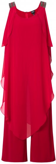 Ulla Popken Layered Chiffon Jumpsuit - Jeans & Bukser i Store Størrelser – Plus Size - Jeans og bukser, EU 42-70