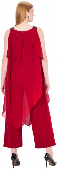 Ulla Popken Layered Chiffon Jumpsuit - Jeans & Bukser i Store Størrelser – Plus Size - Jeans og bukser, EU 42-70