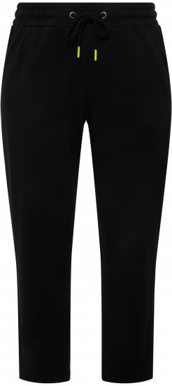 Ulla Popken Decorative Seam Sweatpants Black - Jeans & Bukser i Store Størrelser – Plus Size - 