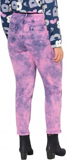 Ulla Popken Color Wash Stretch Fit Boyfriend Jeans Bold Pink - Jeans & Bukser i Store Størrelser – Plus Size - Jeans og bukser, EU 42-70