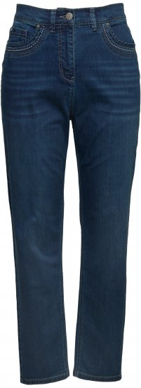 Ulla Popken Rivet Detail Mom Jeans Blue - Jeans & Bukser i Store Størrelser – Plus Size - Jeans og bukser, EU 42-70