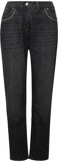 Ulla Popken Rivet Detail Mom Jeans Denim Blue - Jeans & Bukser i Store Størrelser – Plus Size - 