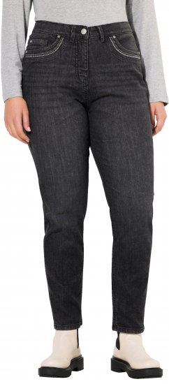 Ulla Popken Rivet Detail Mom Jeans Denim Blue - Jeans & Bukser i Store Størrelser – Plus Size - 