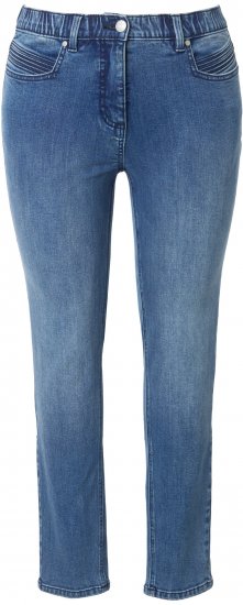 Ulla Popken Decorative Pocket Slim Stretch Jeans Blue Denim - Jeans & Bukser i Store Størrelser – Plus Size - Jeans og bukser, EU 42-70