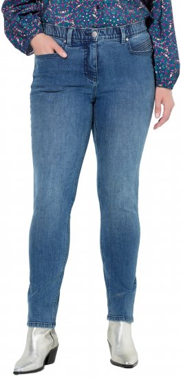 Ulla Popken Decorative Pocket Slim Stretch Jeans Blue Denim - Jeans & Bukser i Store Størrelser – Plus Size - Jeans og bukser, EU 42-70