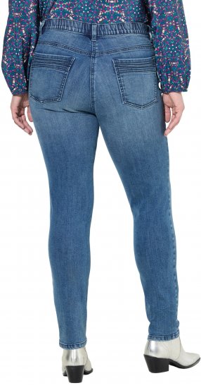 Ulla Popken Decorative Pocket Slim Stretch Jeans Blue Denim - Jeans & Bukser i Store Størrelser – Plus Size - Jeans og bukser, EU 42-70
