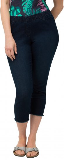 Ulla Popken Cropped Raw Hem Jeggings Denim Blue - Jeans & Bukser i Store Størrelser – Plus Size - Jeans og bukser, EU 42-70