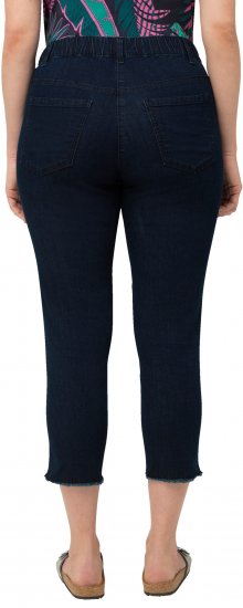 Ulla Popken Cropped Raw Hem Jeggings Denim Blue - Jeans & Bukser i Store Størrelser – Plus Size - Jeans og bukser, EU 42-70