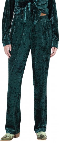 Ulla Popken Velvet Elastic Waist Pants Green - Jeans & Bukser i Store Størrelser – Plus Size - Jeans og bukser, EU 42-70