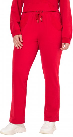 Ulla Popken Elastic Waist Sweatpants Red - Jeans & Bukser i Store Størrelser – Plus Size - Jeans og bukser, EU 42-70