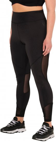Ulla Popken Mesh Panel Leggings Black - Jeans & Bukser i Store Størrelser – Plus Size - Jeans og bukser, EU 42-70