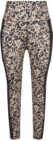 Ulla Popken Leopard Print Quick Drying Leggings Orange - Jeans & Bukser i Store Størrelser – Plus Size - 