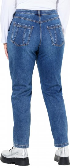 Ulla Popken Lightly Distressed Boyfriend Jeans Blue - Jeans & Bukser i Store Størrelser – Plus Size - Jeans og bukser, EU 42-70