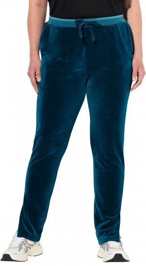 Ulla Popken Velvet Leggings Blue - Jeans & Bukser i Store Størrelser – Plus Size - Jeans og bukser, EU 42-70