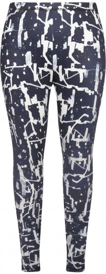 Ulla Popken Quick Drying Abstract Print Leggings Black - Jeans & Bukser i Store Størrelser – Plus Size - Jeans og bukser, EU 42-70
