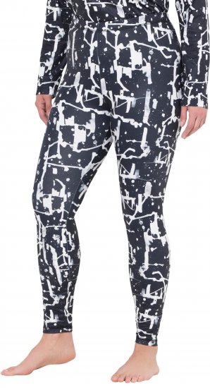 Ulla Popken Quick Drying Abstract Print Leggings Black - Jeans & Bukser i Store Størrelser – Plus Size - Jeans og bukser, EU 42-70