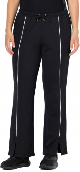 Ulla Popken Tracksuit Pants Black - Jeans & Bukser i Store Størrelser – Plus Size - Jeans og bukser, EU 42-70