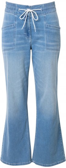 Ulla Popken Patch Pocket Elastic Waist Jeans Blue - Jeans & Bukser i Store Størrelser – Plus Size - Jeans og bukser, EU 42-70