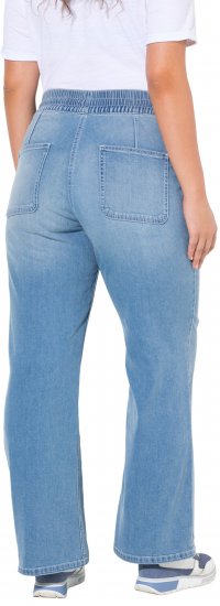 Ulla Popken Patch Pocket Elastic Waist Jeans Blue - Jeans & Bukser i Store Størrelser – Plus Size - Jeans og bukser, EU 42-70