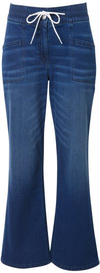Ulla Popken Patch Pocket Elastic Waist Jeans Denim Blue - Jeans & Bukser i Store Størrelser – Plus Size - Jeans og bukser, EU 42-70