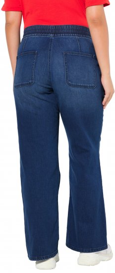 Ulla Popken Patch Pocket Elastic Waist Jeans Denim Blue - Jeans & Bukser i Store Størrelser – Plus Size - Jeans og bukser, EU 42-70