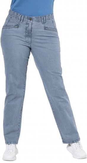 Ulla Popken Tapered Leg Mony Pants Atlantic Blue - Jeans & Bukser i Store Størrelser – Plus Size - 