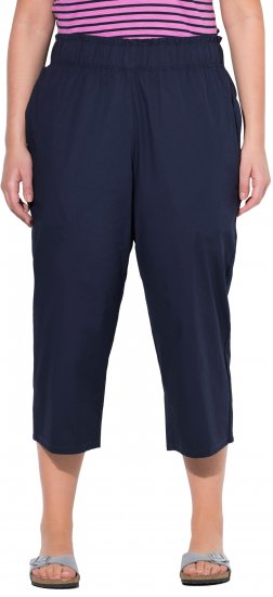 Ulla Popken Stretch Fit Paper Bag Culottes Navy - Jeans & Bukser i Store Størrelser – Plus Size - 