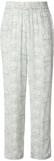 Ulla Popken Animal Print Elastic Waist Pants White - Jeans & Bukser i Store Størrelser – Plus Size - Jeans og bukser, EU 42-70