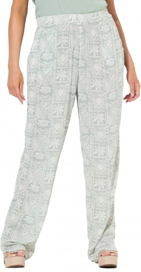 Ulla Popken Animal Print Elastic Waist Pants White - Jeans & Bukser i Store Størrelser – Plus Size - Jeans og bukser, EU 42-70