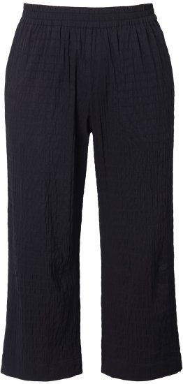 Ulla Popken Textured Elastic Waist Cropped Pants Black - Jeans & Bukser i Store Størrelser – Plus Size - Jeans og bukser, EU 42-70