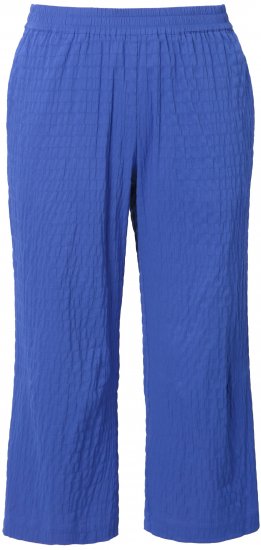 Ulla Popken Textured Elastic Waist Cropped Pants Opal Green - Jeans & Bukser i Store Størrelser – Plus Size - Jeans og bukser, EU 42-70