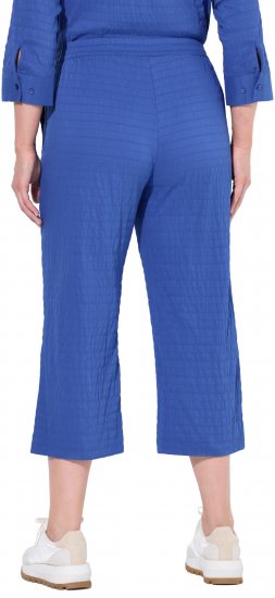 Ulla Popken Textured Elastic Waist Cropped Pants Opal Green - Jeans & Bukser i Store Størrelser – Plus Size - Jeans og bukser, EU 42-70