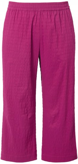 Ulla Popken Textured Elastic Waist Cropped Pants Magnolia Red - Jeans & Bukser i Store Størrelser – Plus Size - Jeans og bukser, EU 42-70