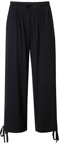 Ulla Popken Quick Drying Split Leg Elastic Waist Joggers Black - Jeans & Bukser i Store Størrelser – Plus Size - Jeans og bukser, EU 42-70