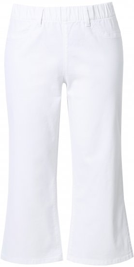 Ulla Popken Wide Leg Twill Mary Fit Culottes White - Jeans & Bukser i Store Størrelser – Plus Size - Jeans og bukser, EU 42-70