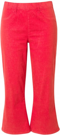 Ulla Popken Wide Leg Twill Mary Fit Culottes Neon Red - Jeans & Bukser i Store Størrelser – Plus Size - Jeans og bukser, EU 42-70