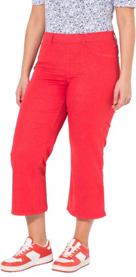 Ulla Popken Wide Leg Twill Mary Fit Culottes Neon Red - Jeans & Bukser i Store Størrelser – Plus Size - Jeans og bukser, EU 42-70