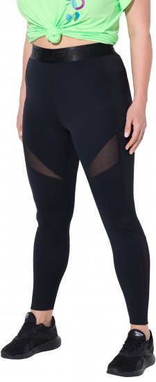 Ulla Popken Mesh Panel Quick Drying Performance Leggings Black - Jeans & Bukser i Store Størrelser – Plus Size - Jeans og bukser, EU 42-70