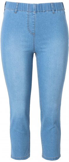 Ulla Popken Cropped Jeggings Light Blue Denim - Jeans & Bukser i Store Størrelser – Plus Size - Jeans og bukser, EU 42-70
