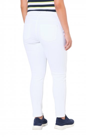 Ulla Popken White Denim Stretch Fit Jeans Snow White - Jeans & Bukser i Store Størrelser – Plus Size - Jeans og bukser, EU 42-70