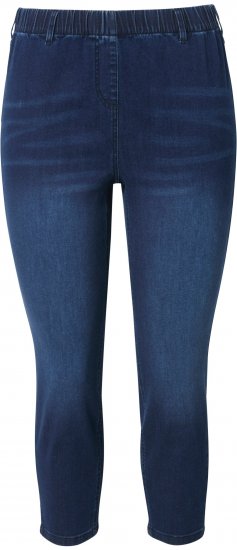 Ulla Popken Cropped Denim Look Stretch Fit Leggings Denim Blue - Jeans & Bukser i Store Størrelser – Plus Size - Jeans og bukser, EU 42-70