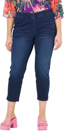 Ulla Popken Cropped Denim Look Stretch Fit Leggings Denim Blue - Jeans & Bukser i Store Størrelser – Plus Size - Jeans og bukser, EU 42-70